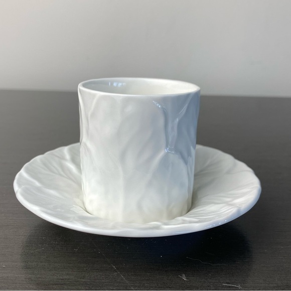 WEDGWOOD Coalport Countryware Cabbage Leaves Espresso Demitasse Cup & Saucer - Picture 4 of 11